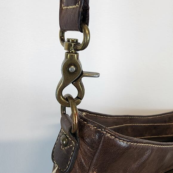Gun Tote N Mamas Distressed Brown Leather Crossbody Purse RFID Concealed Carry - Picture 7 of 13